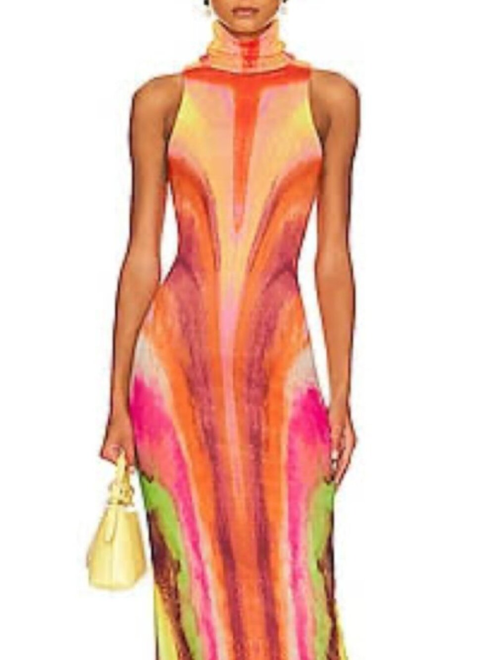 AFRM midi multicolor dress